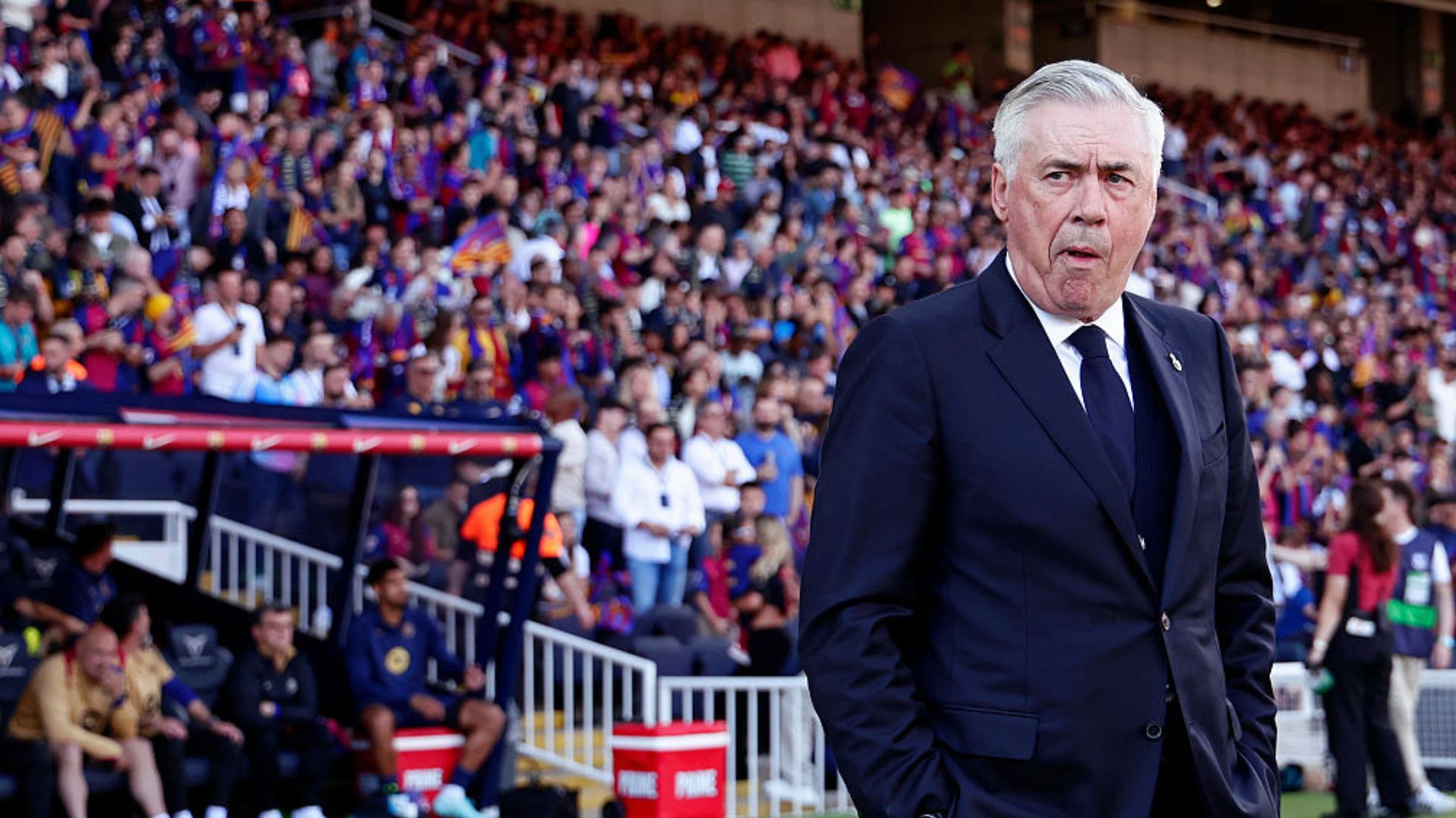 Carlo Ancelotti durante treinamento da Seleção Brasileira