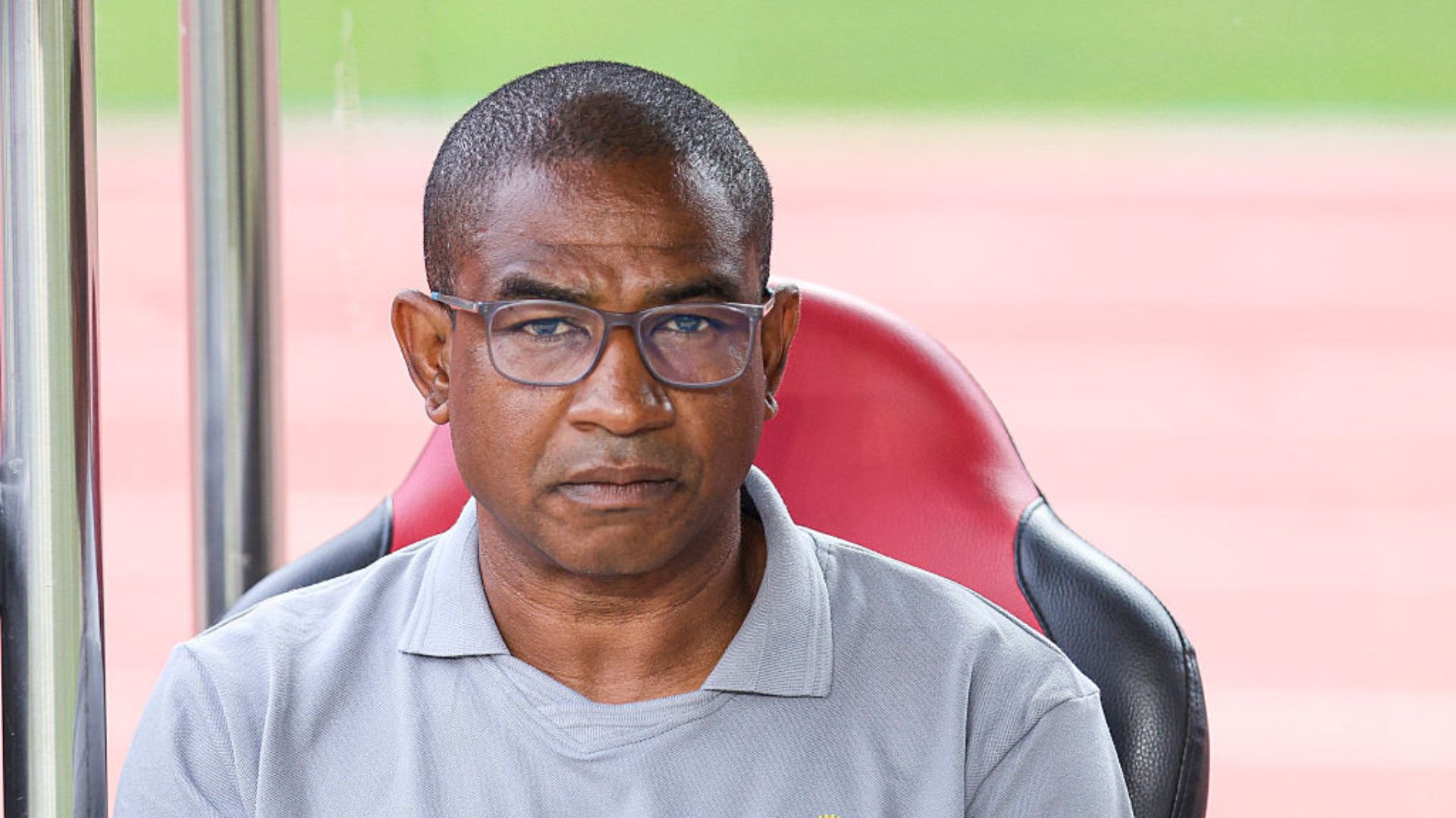 César Sampaio, treinador interino do Santos, durante partida