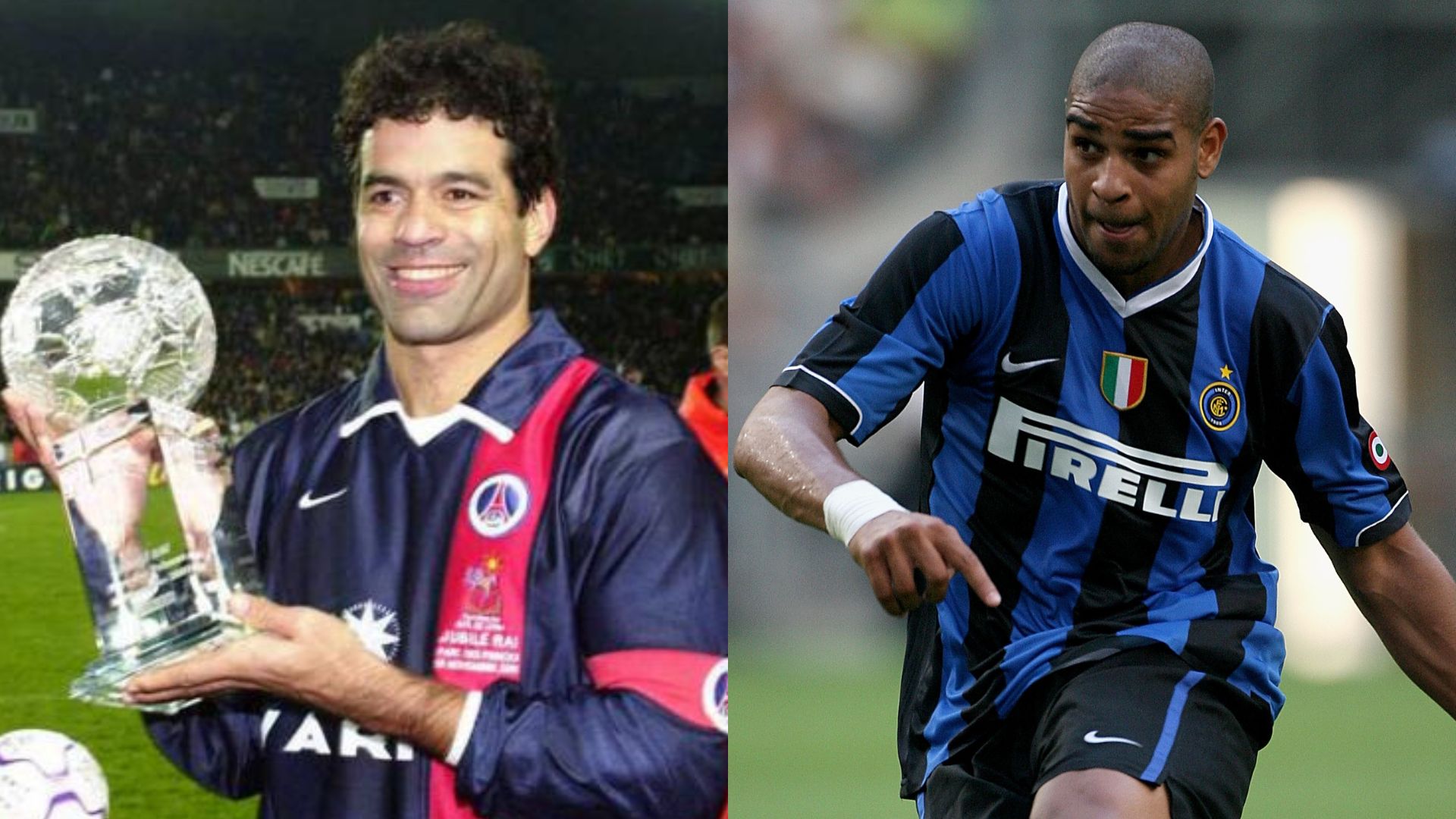 Histórias de sucesso: Raí, Ronaldinho, Adriano, Ronaldo, Jair Da Costa - ídolos do PSG e Inter de Milão.