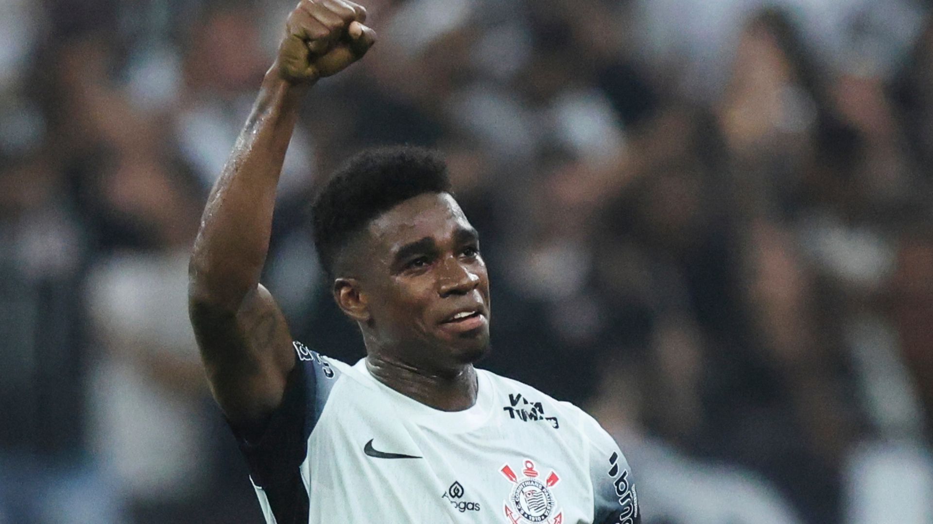 Celebração dos jogadores do Corinthians após a vitória na final do Paulistão