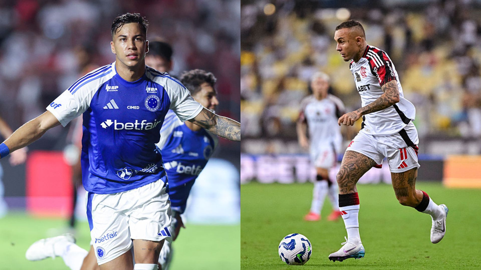 Duelo entre Cruzeiro e Flamengo no Campeonato Brasileiro 2025