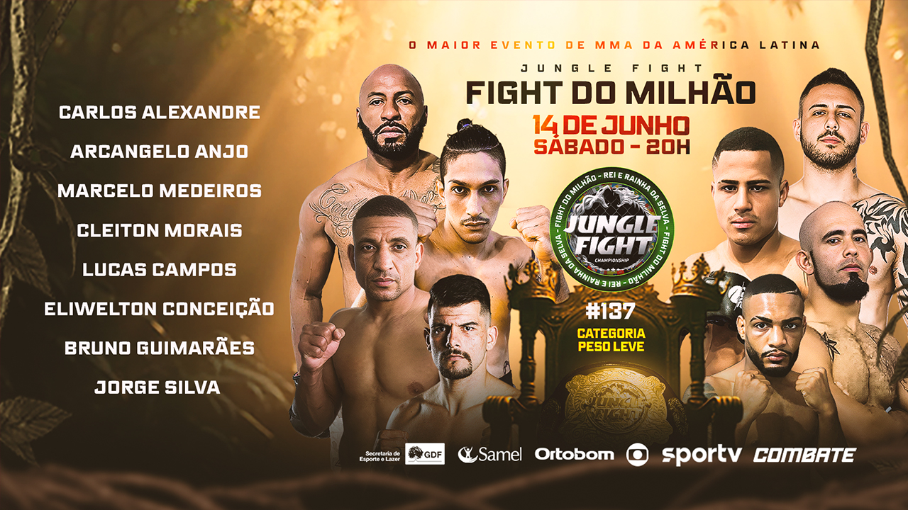 Lutadores se preparando para o emocionante Jungle Fight 137
