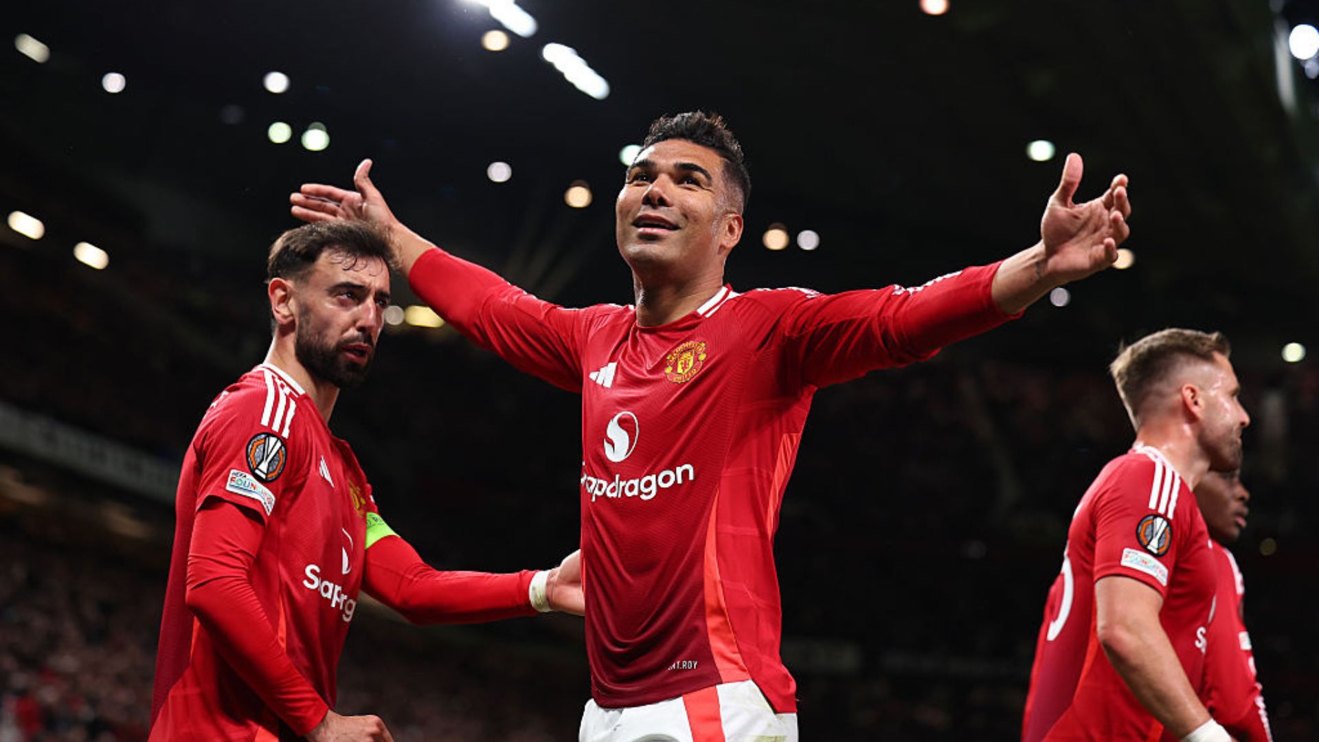 Manchester United comemora gol na partida contra o Athletic Bilbao