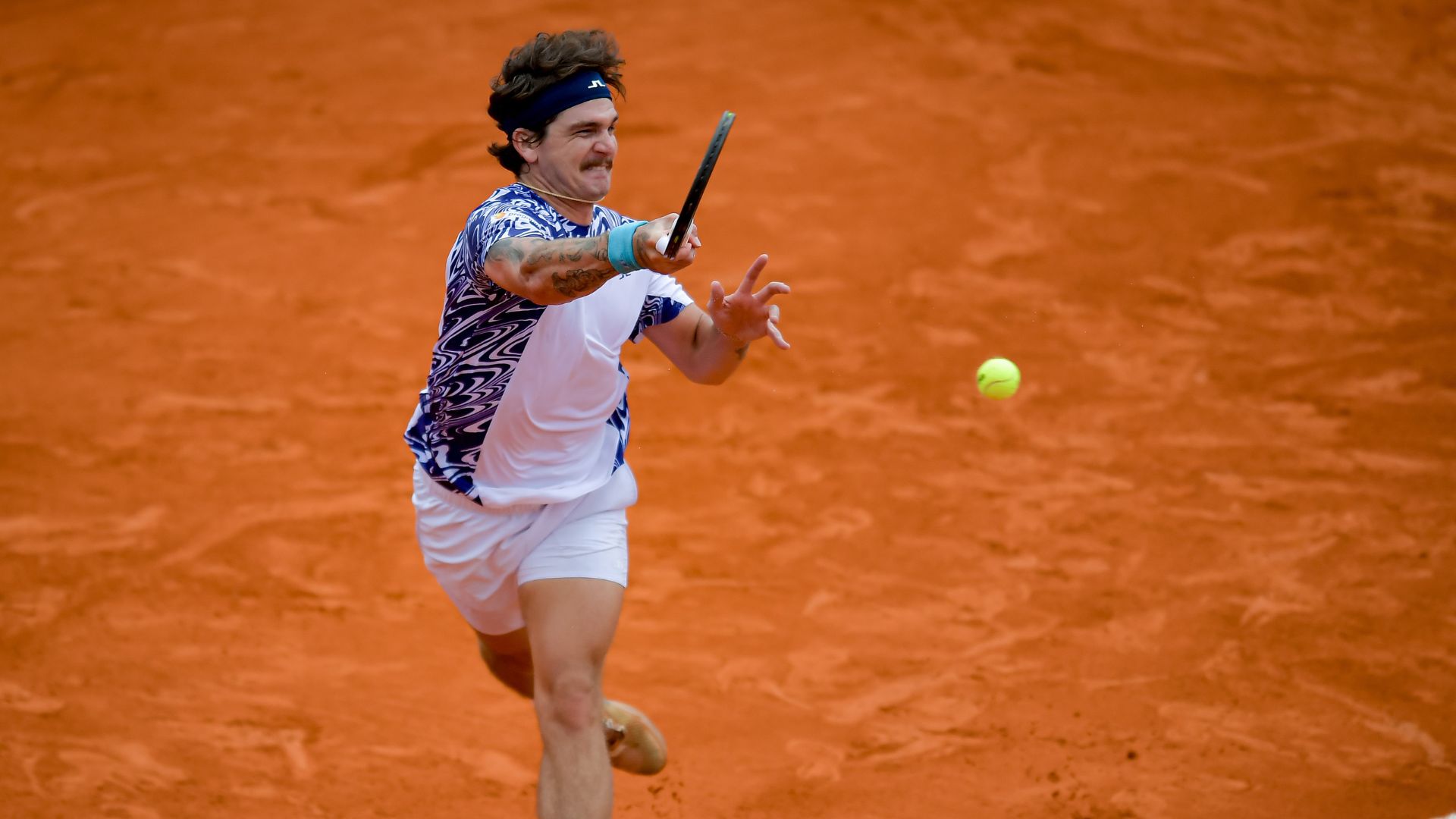 Thiago Wild comemorando vitória sobre Nuno Borges em Roma